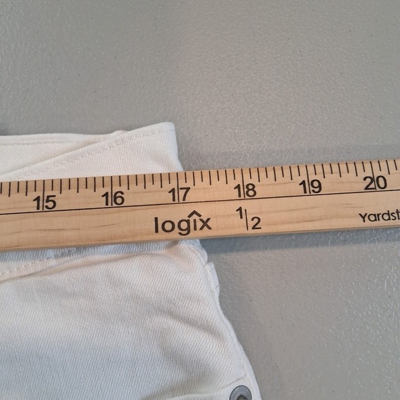 Banana Republic Wide Leg Crop Pleated White Denim Jeans Womens Size 31/12 - Picture 11 of 14